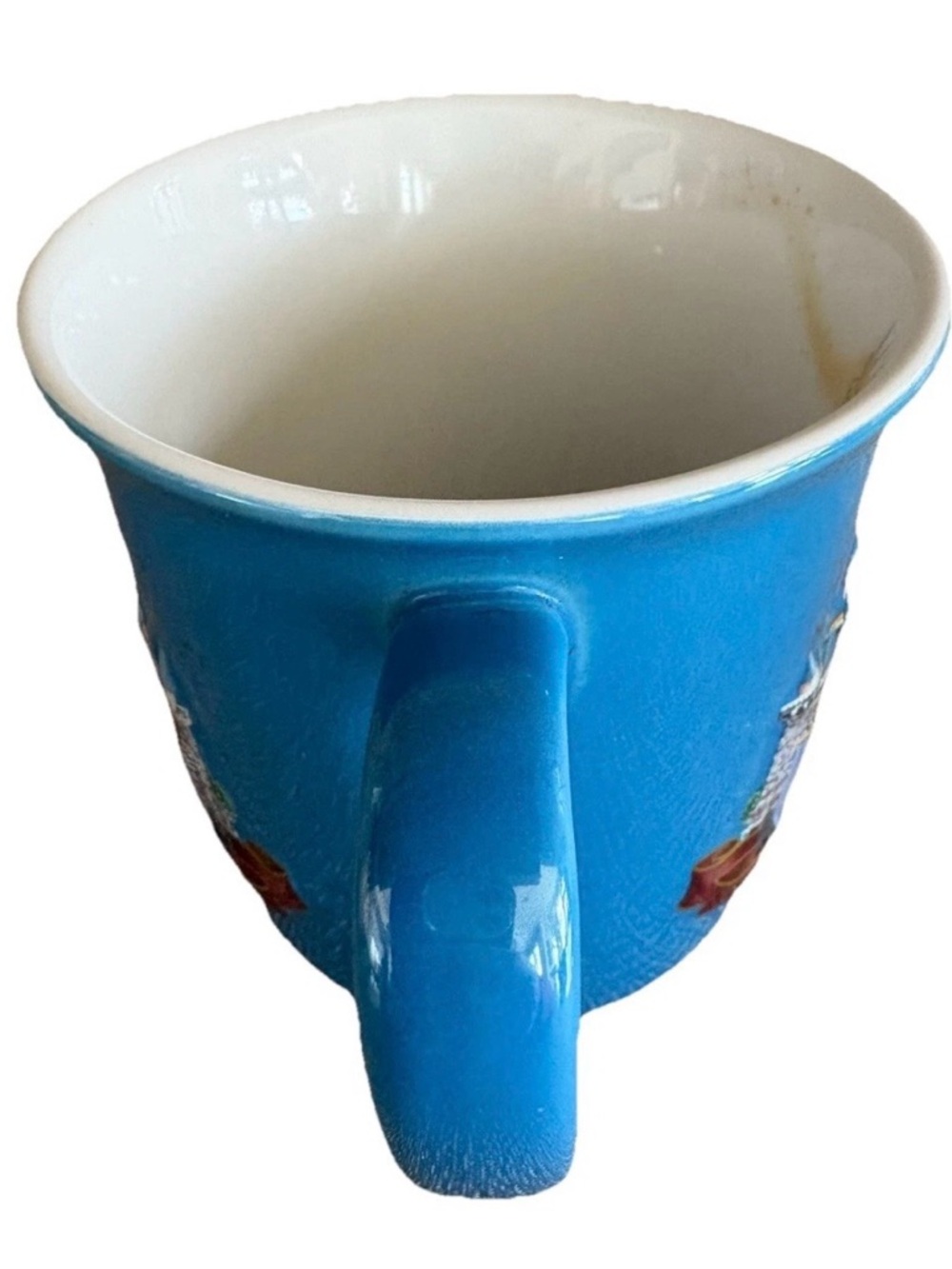 Disneyland 3D Sleeping Beauty Castle Tinker Bell Blue Coffee Mug Cup Vintage - Picture 3 of 12